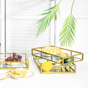 Gold Mirror Trays for food